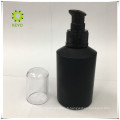 Luxe vide givré noir pompe bouchon verre cosmétique pot bouteille